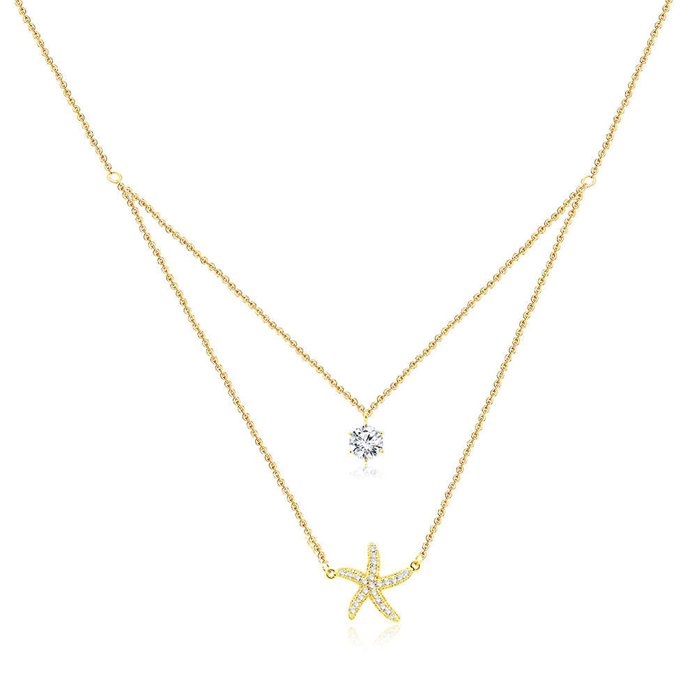 Layered Starfish Necklace